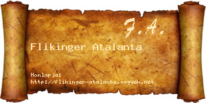 Flikinger Atalanta névjegykártya